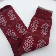 LORENZO UOMO WOOL BLEND CREW SOCKS RED OS NWOT