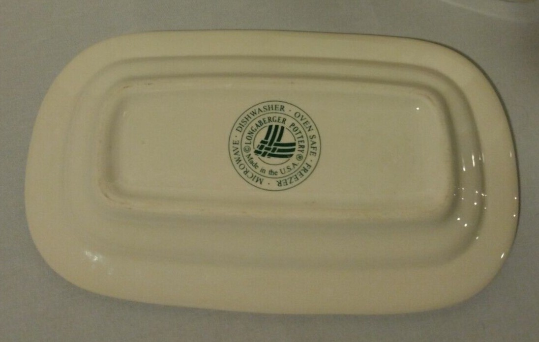 Longaberger "Woven Traditions Heritage Green" Covered Butter Dish eBay