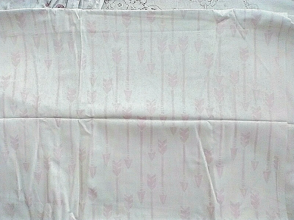 Pink Arrows on White Cotton Woven Fabric BTHY 18" x 60", New, Large Arrows - Image 2 of 3