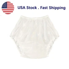 Frosted Plastic Pants (PVC) Adult Diaper Cover Reusable Incontinence Pants