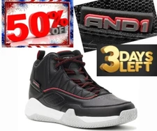 AND1 Athletic Basketball Shoes Streetball High Top Sneakers Men size 8.5 Lace-up