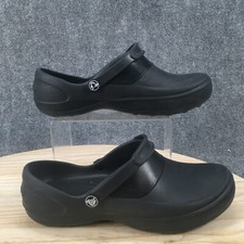 Crocs Shoes Womens 9 Work Clog Black Rubber Slip On Round Toe Casual Comfort