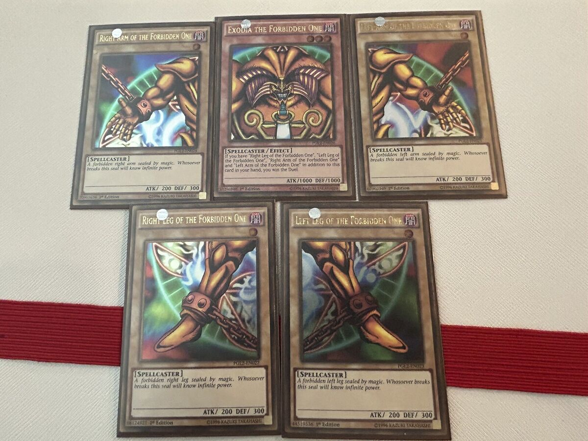 Yugioh Exodus The Forbidden One 5 Card Set PGL2 1st Edition Yugioh Exodus The Forbidden One 5 Card Set PGL2 1st Edition