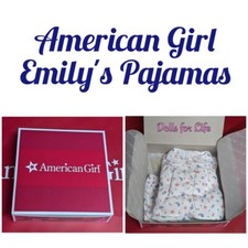 American Girl Emily  s Flannel Pajamas New In Box Retired