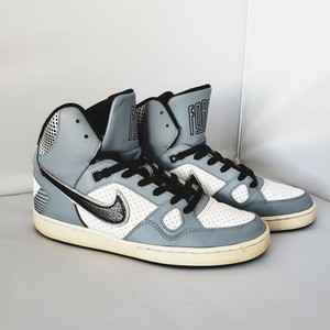Nike Son Of Force Mids Mens 9 5 Gray Black White Silver Basketball Sneakers Ebay
