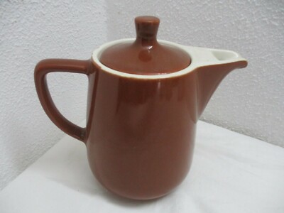 Kaffeekanne  feuerfest  Ofenkanne  Keramik WAKU  60er Jahre beige 0,75 l  W 236