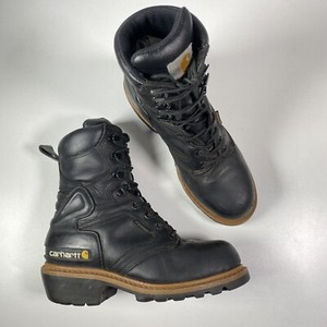 black carhartt logger boots