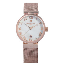 Lancaster Italia Ladies Rose Gold Watch Date Mesh Milanese Strap OLA0678MB/RG/BN