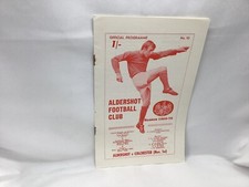 Aldershot  v Colchester League Division 4  November 1969
