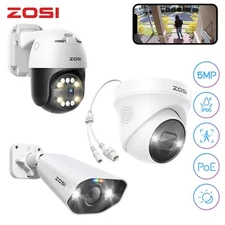 ZOSI 5MP POE Home Security IP Camera AI Vehicle/Voice Activity Alerts 2Way Audio