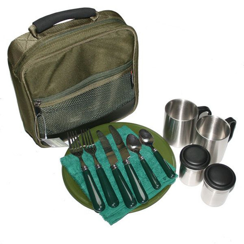 XXL Camping Besteckset Sessionbag Bestecktasche Food bag Campinggeschirr NGT - Bild 5 von 7