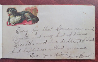 Gennie Crozby Souvenir Signature Album c. 1885-1946 American hand written notes