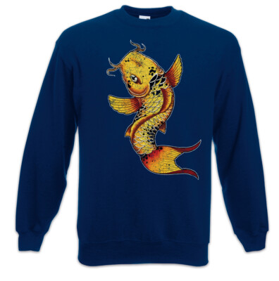 Koi Sweatshirt Pullover Fish Angler Catfish Rod and Line Go Fishing Fisch Teich