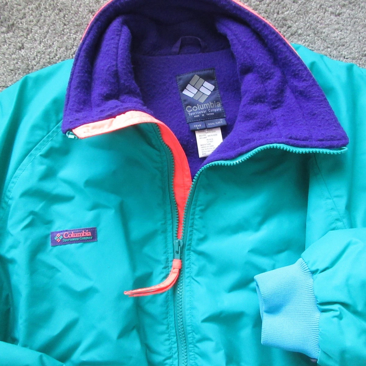 Bright green top ski jacket