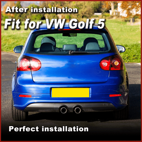 2Pcs Rear Bumper Tail Red Reflectors Cover Fit for VW Golf 5 MK5 R32 2006-2009 - Picture 5 of 15