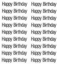 18 Happy Birthday Black Phrase Words Scrapbook Craft Scrapbooking Stickers