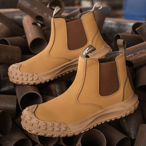 Safety Work Steel Toe BootsMen Cow Suede Welding Shoes Slip-on Lightweight - Picture 9 of 36