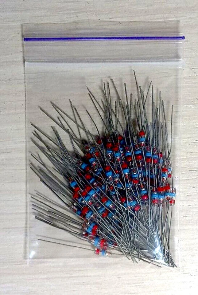 14pcs Germanium Diode D9E Red Blue Strip alt 1N34A Fuzz Pedal Crystal Radio USSR - Image 2 of 4