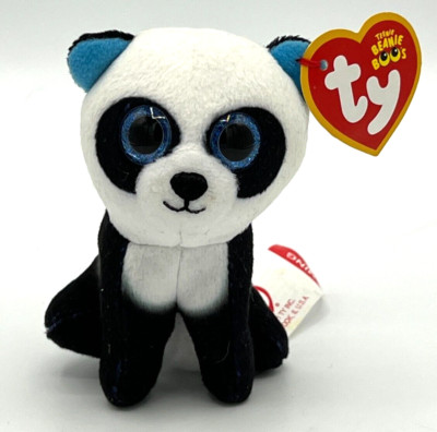 TY Teenie Beanie Boos Ming the Panda Glitter Eyes with hang tag 2021 Mcdonalds
