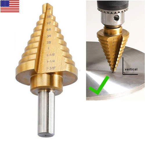 Titanium Triangle Round Handle Step Drill Cone Drill Bits High Speed Steel Large