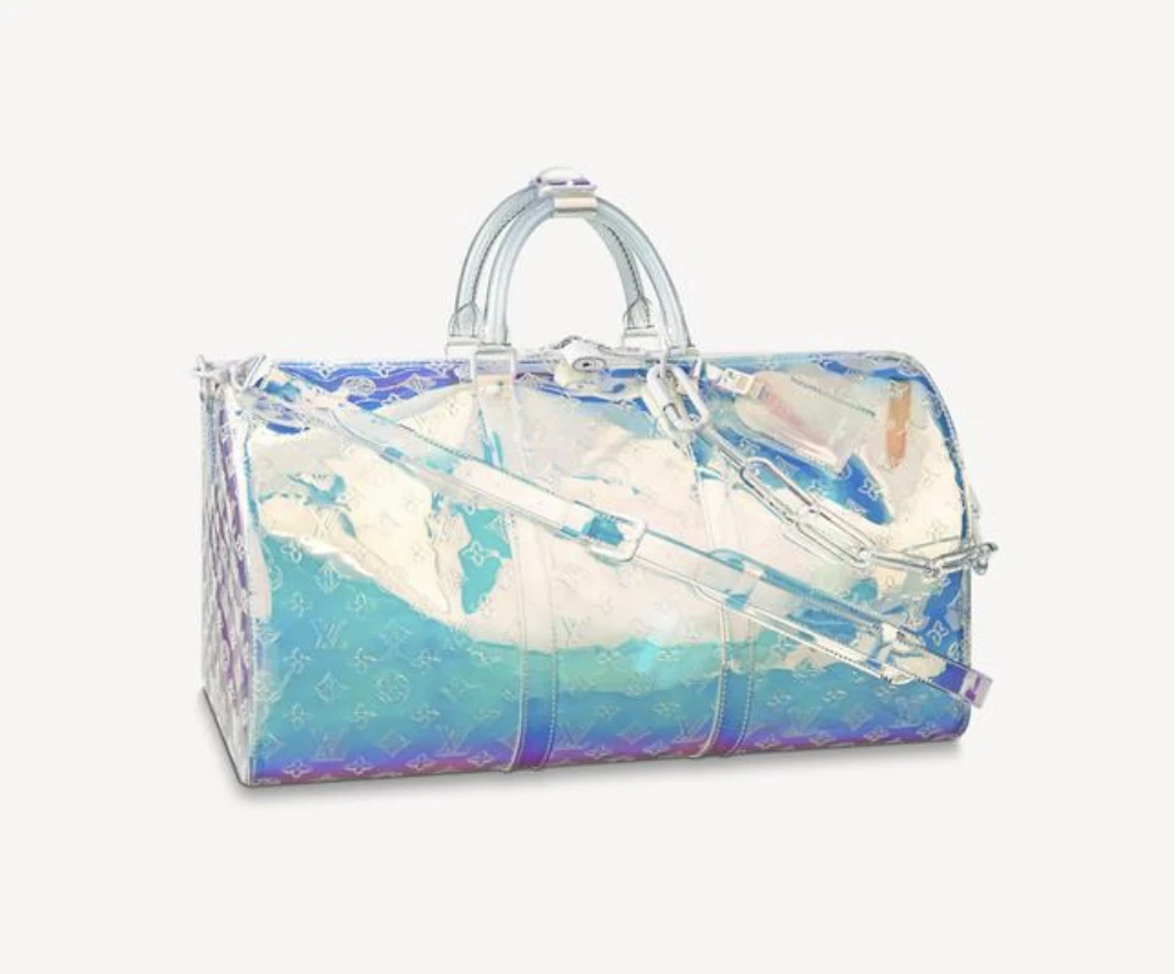 Auth Louis Vuitton Monogram Prism Keepall Bandouliere 50 Travel