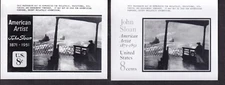 USPS press publicity photos 8c John Sloan stamp Scott 1433 rejected/accepted