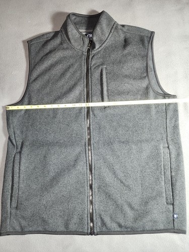 Chaps Vest Mens XL Gray Full Zip Pocket Outdoor Sleeveless Golf Band Collar - Picture 18 of 22