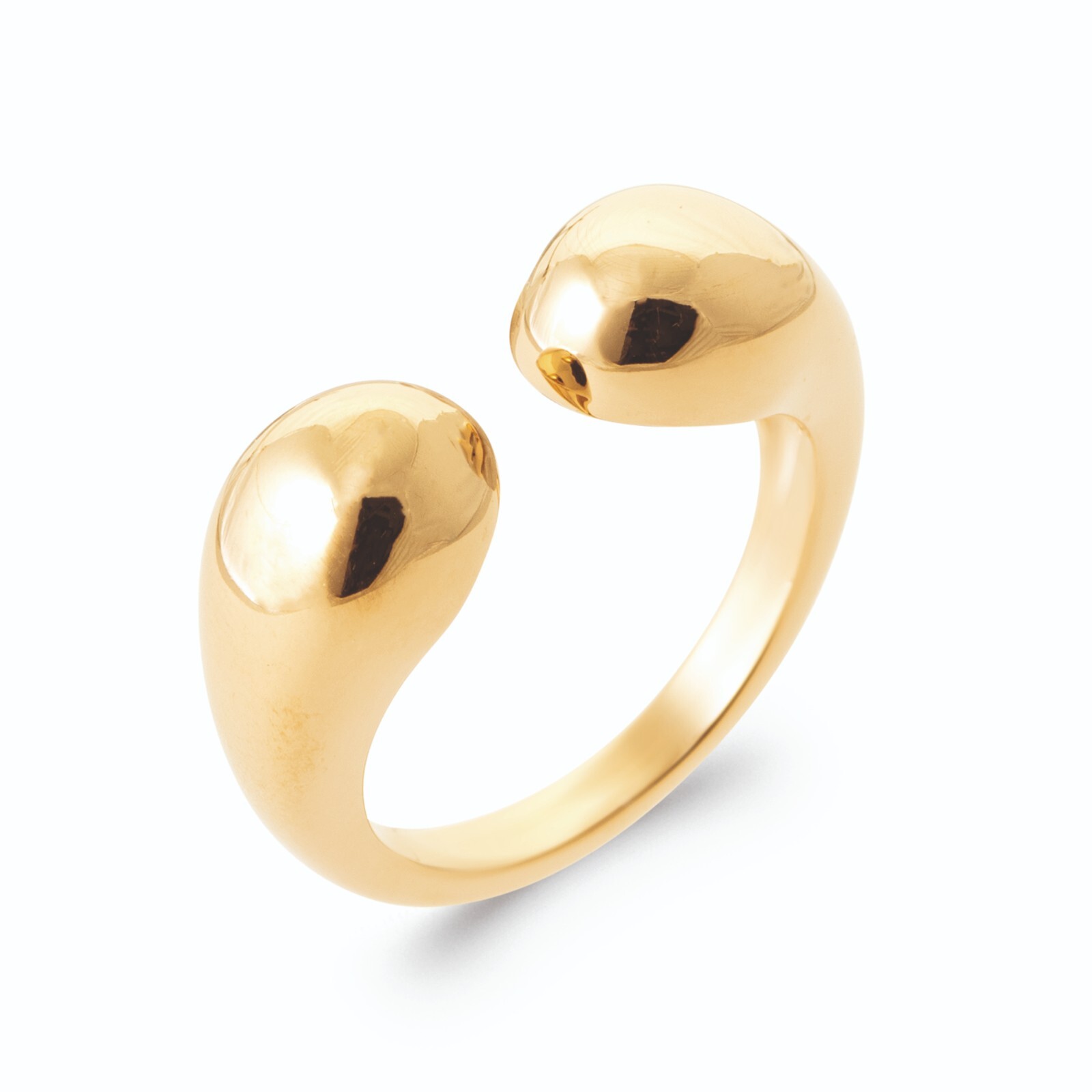 Bague jonc ouverte plaqué or bijou tendance pour look chic