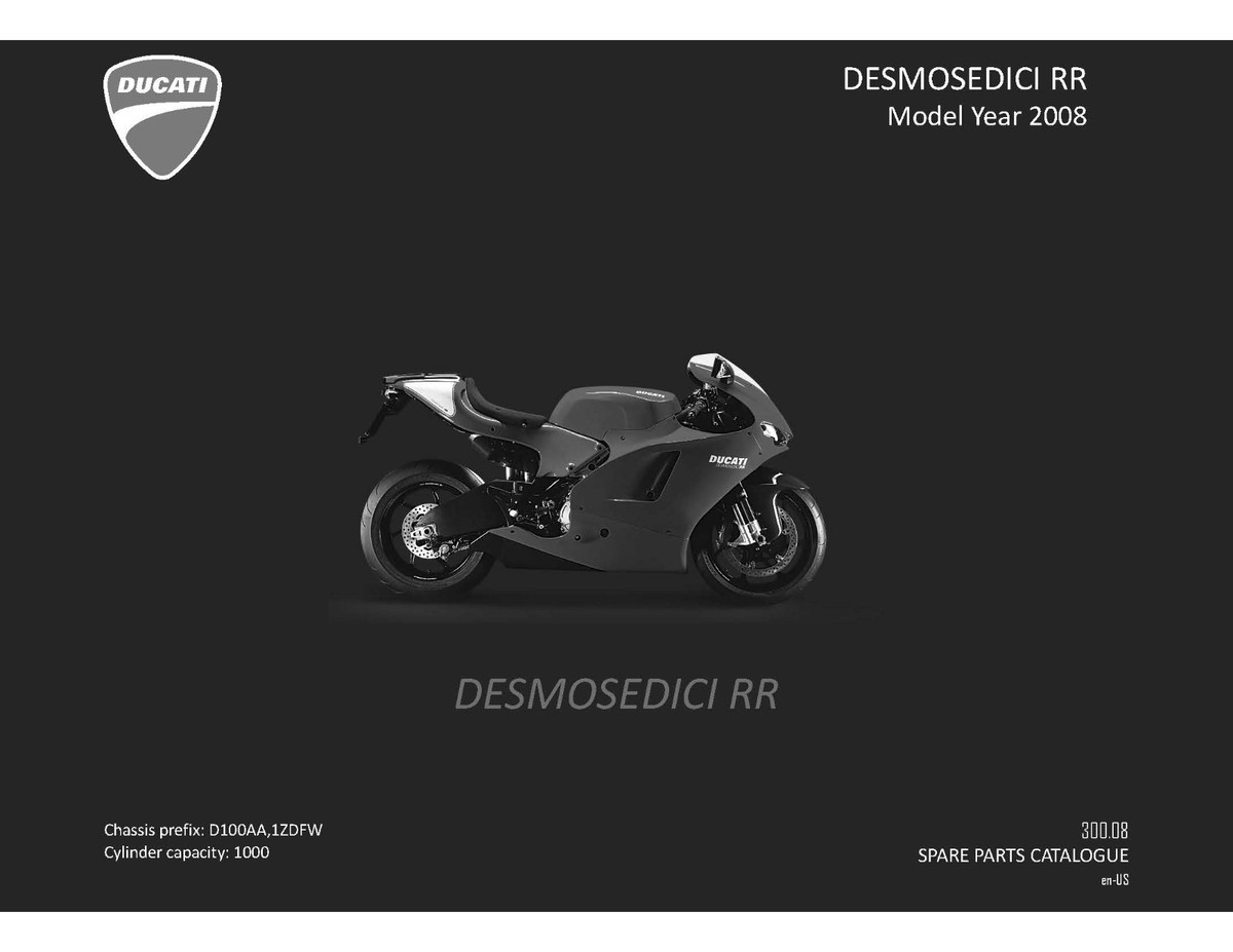 マニュアルパーツリストDECMOSEDICI RR DUCATI㉒