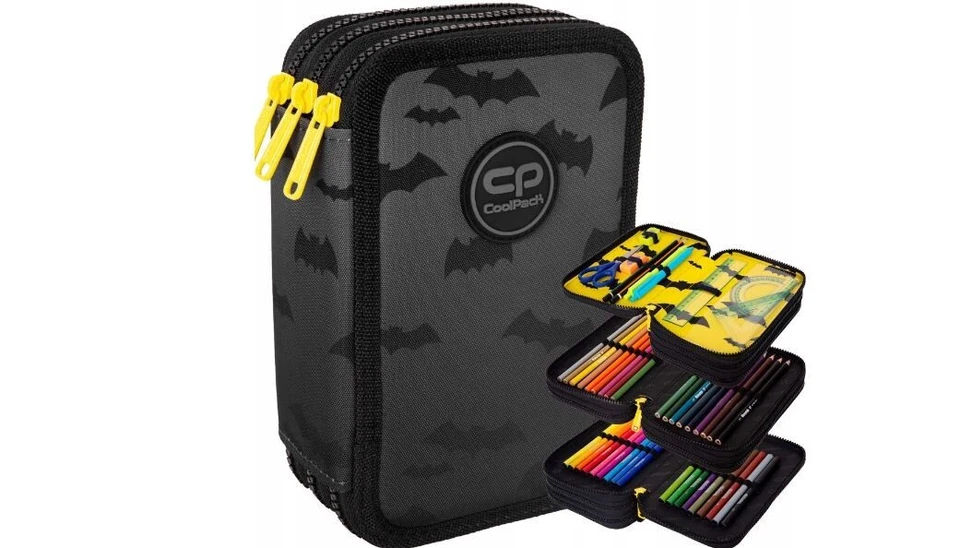 Coolpack Darker Night Batman 3-FACH Federmappe Federtasche XXL Mäppchen