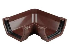 Wavin OSMA Squareline Gutter  angle corner 4t803 brown