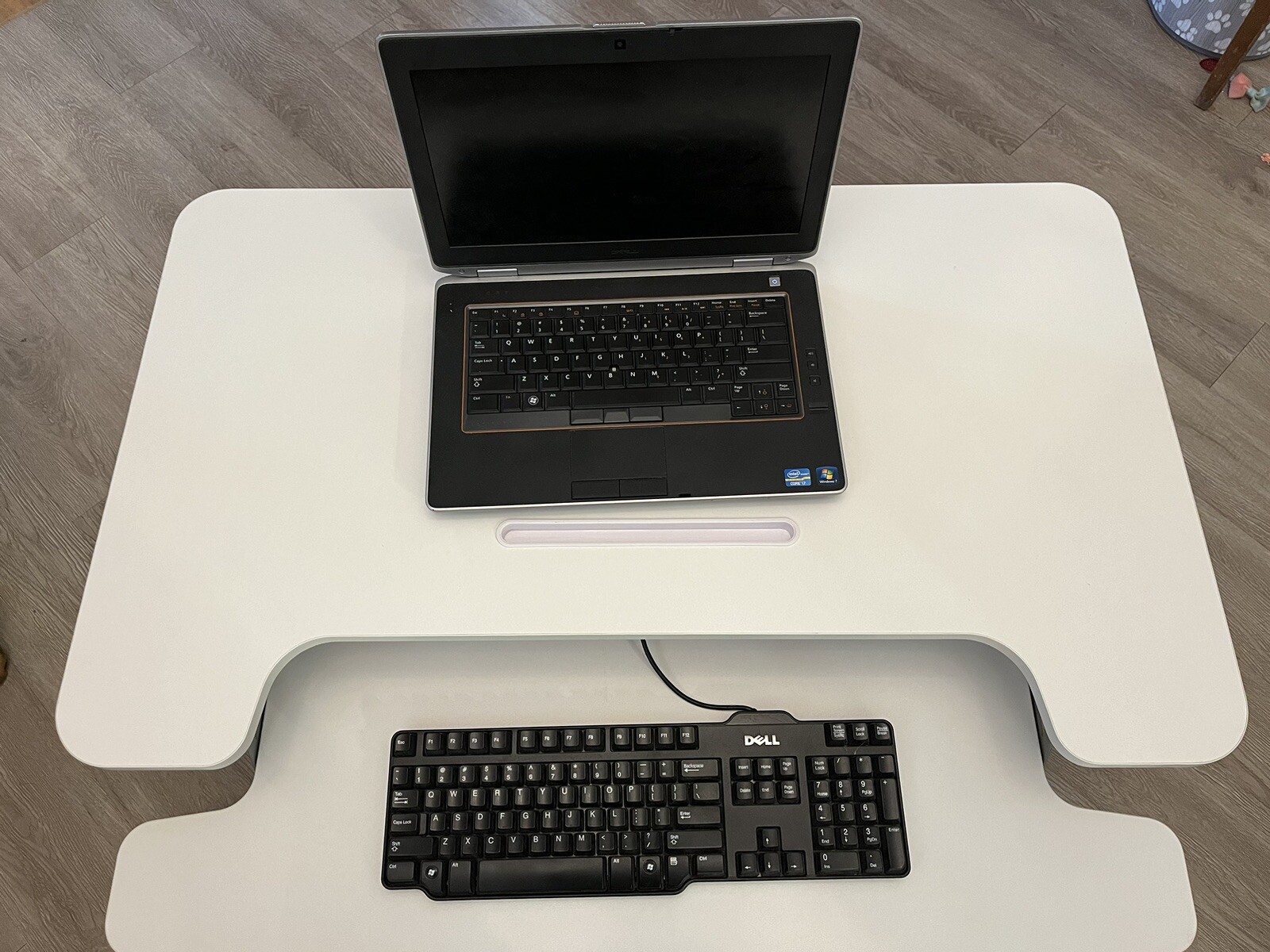 Computer Desk Converter Adjustable Standing 36 Inch Fits 2 Monitors-image