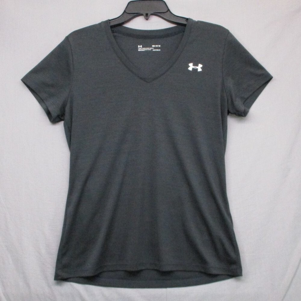 Under Armour V-Neck Short Sleeve T-Shirt Black Women Size | M