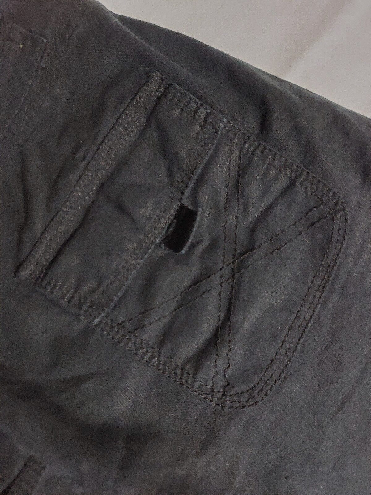 Women's casual black cotton & linen slacks trousers w/ pockets size 12 BNWOT image 7