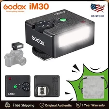 Godox iM30 Mini Camera Flash for Canon Fuji f1-230 Sony zv1 zve10 Nikon Cameras