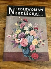 Vintage 1950er Needlewoman und Needlecraft Magazin # 57 inkl. Stickerei Transfer
