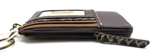NEU Authentisch The SAK Leder IRIS Kartenetui Halter Schlüsselanhänger Mahagoni Schlange - Bild 3 von 4