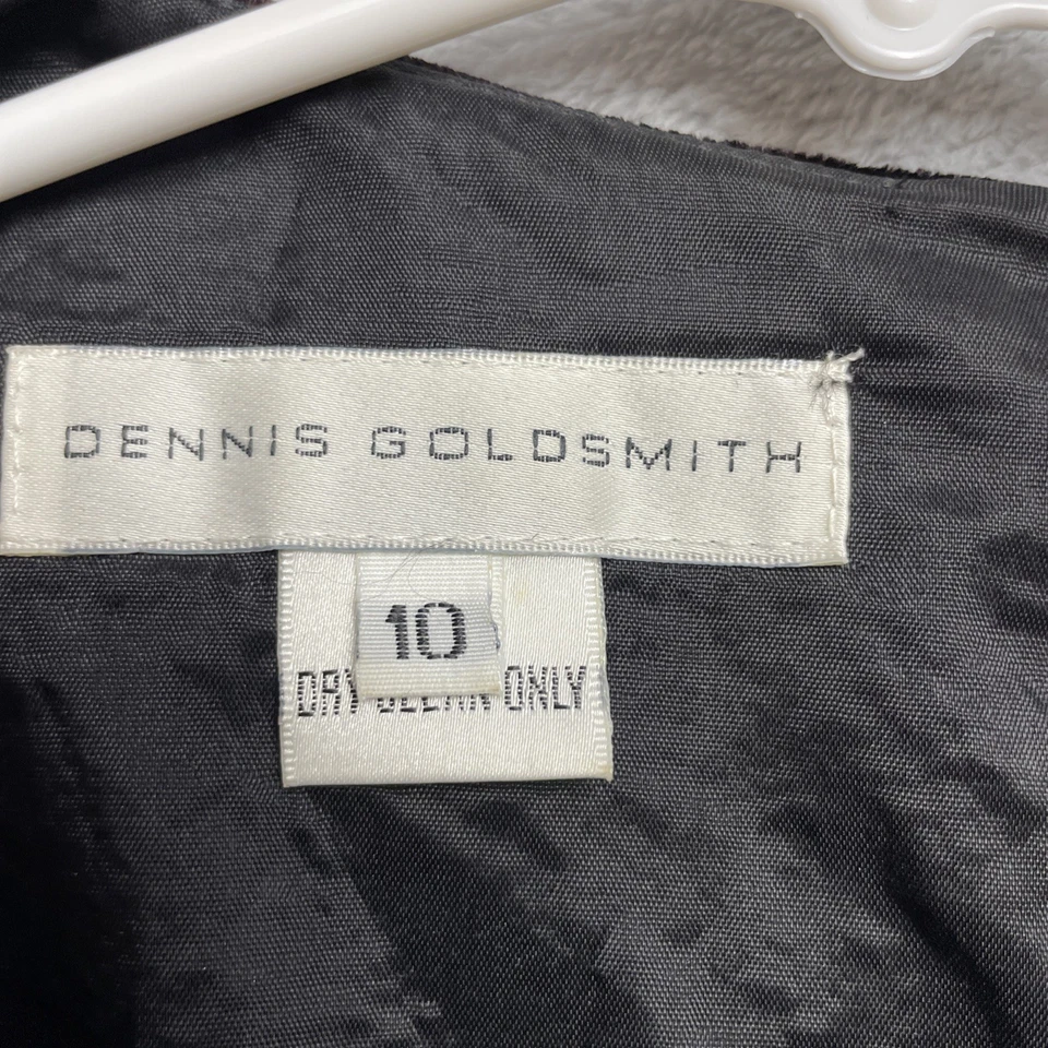 Mono De Colección Dennis Goldsmith Terciopelo Para Mujer 10 Negro Cinturón Lunares Palazzo Foto 3 de 4