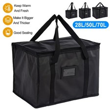 Large Capacity Insulated Food Delivery Bag Pizza Takeaway Thermal Cooler Tote AU