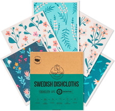 Swedish Dishcloths for Kitchen Dish Towels - 5 Pack, Non-Scratch