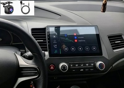 4+64G For Honda Civic 2012-2015 Car Radio Android 15 Carplay Stereo GPS WIFI+Cam