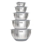 Viking 10-Piece Stainless Steel Mixing, Prep and Serving Bowl Set (Grey)