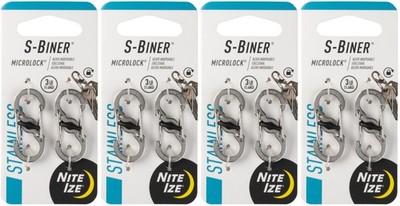 Nite Ize 2-Pack S-Biner MicroLock Stainless Steel Carabiner - S.S. (4-Pack)