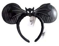 Disney Parks Halloween Nightmare Before Christmas Bat Minnie Mouse Ears Headband