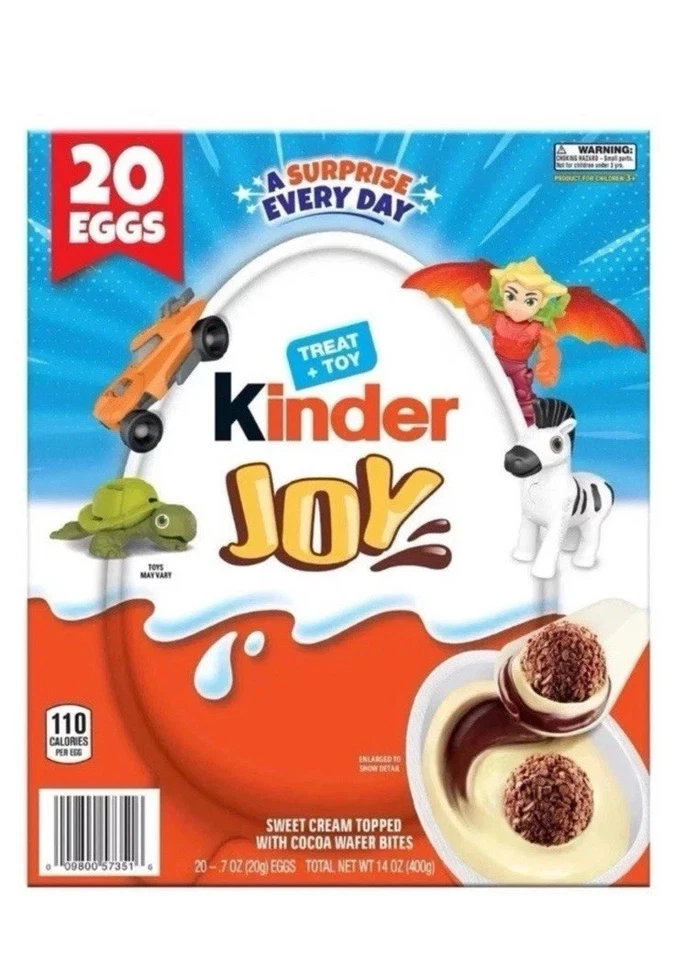 Huevos sorpresa de chocolate blanco Kinder Joy Everyday 0,7 oz (paquete de 20) Foto 3 de 3