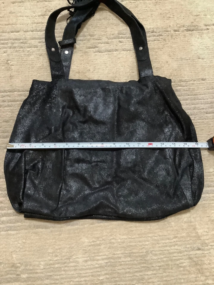 Banana Republic Black Shimmer Bag with Fringe Accent NWT - Image 4 of 4