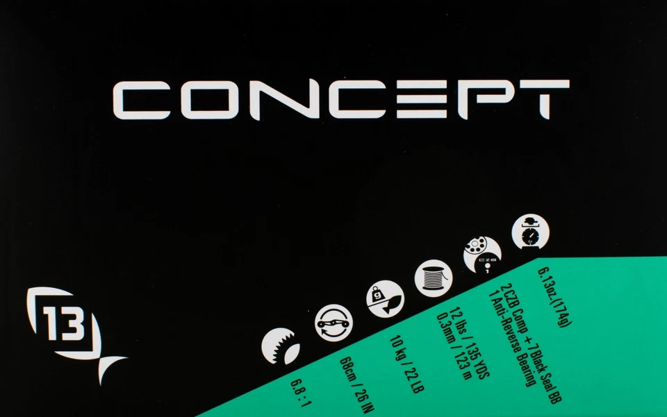 13 FISHING CONCEPT TX GEN II TX2-6.8RH 6.8:1 RIGHT HAND BAITCAST REEL - Image 4 of 4