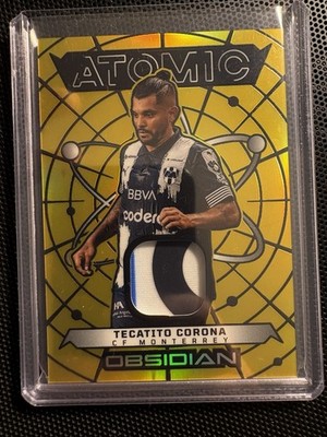 2025-26 Panini Obsidian Tecatito Corona Gold Flood /10 Match Worn Patch 06/10
