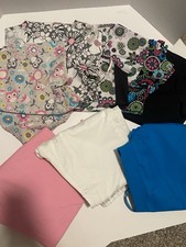 Bundle of 5 Scrub Tops XS/S and 3 Scrub Pants XS/S - Used