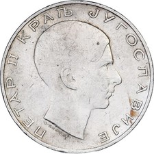 [#1117385] Coin, Yugoslavia, Petar II, 50 Dinara, 1938, EF(40-45), Silver, KM:24
